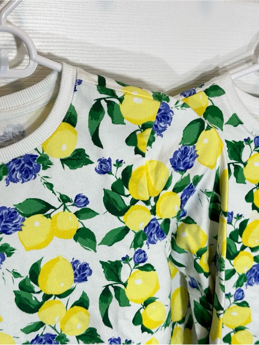 Girl’s Lemon-Print Crewneck Sweater light weight - will sell separately